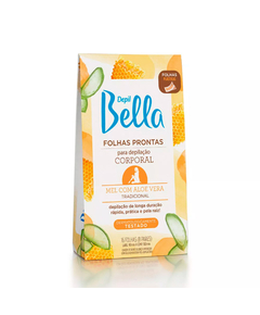 imagem de Depil bella folhas facial mel aloe vera 16 unidades - BIOCLEAN