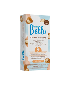 imagem de Depil bella folhas facial oloe de argan 16 unidades - BIOCLEAN