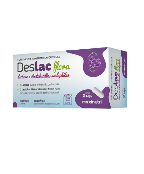 imagem do produto Deslac flora 10.000 ufcc 30 cpsulas - MAXINUTRI