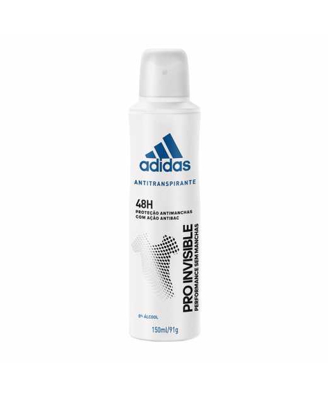 imagem do produto Desodorante adidas aerosol feminino pro invisible 150ml - SAVOY INDUSTRIA DE COSM?TICOS S.A