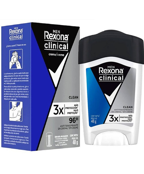 imagem do produto Desodorante Creme Rexona Clinical Men 48g - UNILEVER