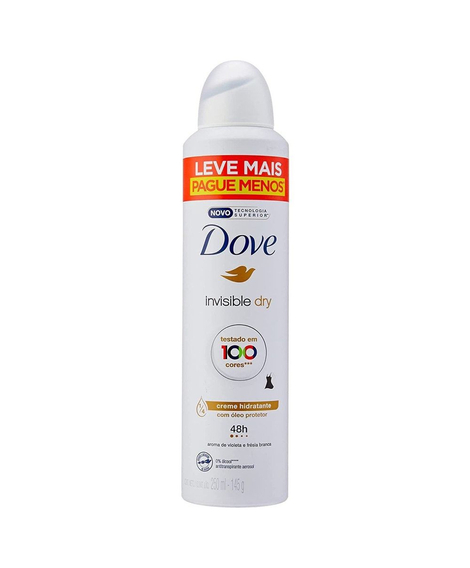 imagem do produto Desodorante dove aerosol feminino invisible dry 250ml - UNILEVER