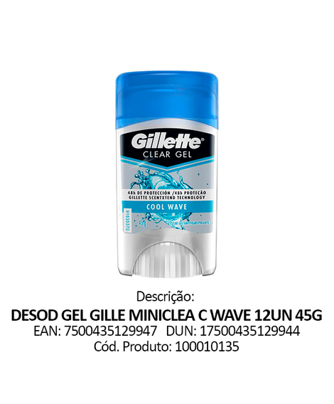 imagem do produto Desodorante gillette clear gel cool wave 45g - PROCTER E GAMBLE