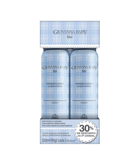 imagem do produto Desodorante giovanna baby aerosol blue 2 unidades 150ml - GIOVANNA BABY