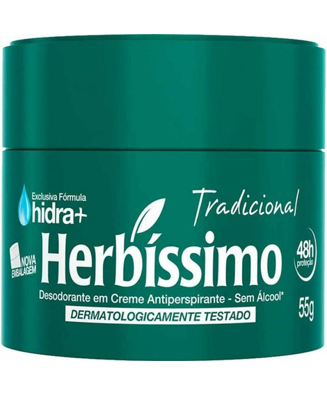 imagem do produto Desodorante herbissimo creme tradicional 55g - HERBISSIMO