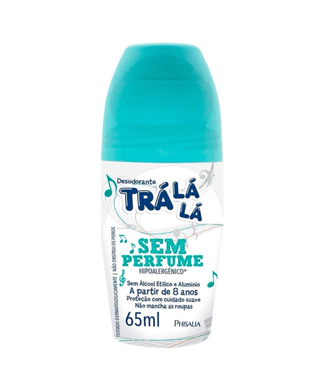 imagem do produto Desodorante infantil tra la la roll on sem perfume 65ml - PHISALIA
