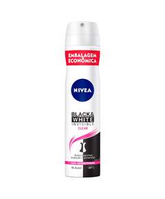 imagem de Desodorante nivea aerosol feminino b&w clear 200ml - NIVEA