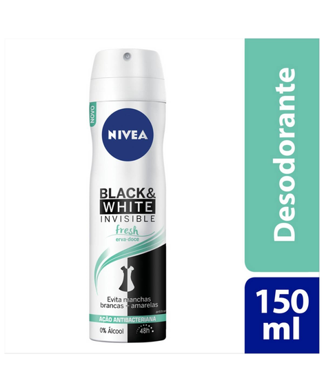 imagem do produto Desodorante nivea aerosol feminino invisible fresh 150ml - BEIERSDORF
