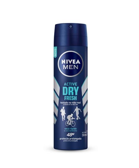 imagem do produto Desodorante nivea aerosol men active dry fresh 150ml - BEIERSDORF