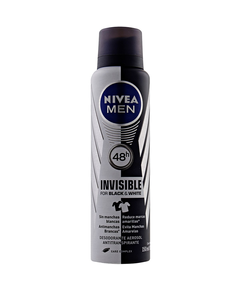 imagem de Desodorante nivea aerosol men black&white invisible 150ml - NIVEA
