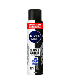 imagem de Desodorante nivea aerosol men black&white invisible 200ml - NIVEA