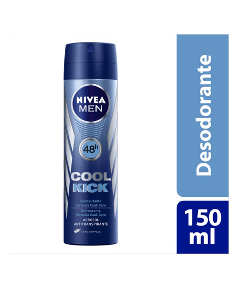 imagem do produto Desodorante nivea aerosol men cool kick 150ml - NIVEA
