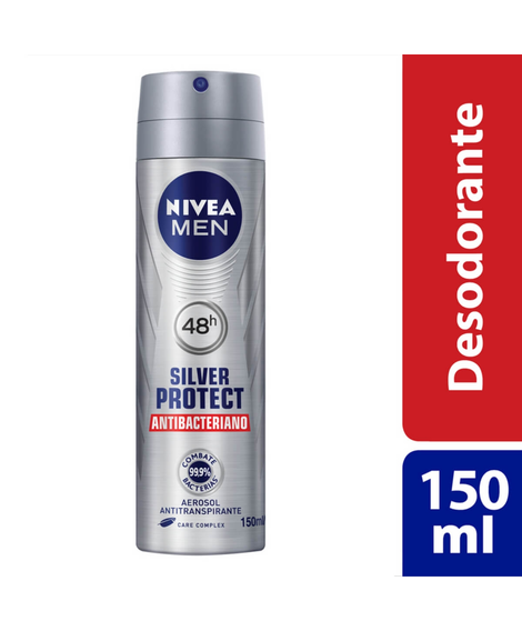 imagem do produto Desodorante nivea aerosol men silver protect 150ml - BEIERSDORF