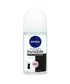 imagem de Desodorante nivea roll on feminino b&w invisible clear 50ml - NIVEA