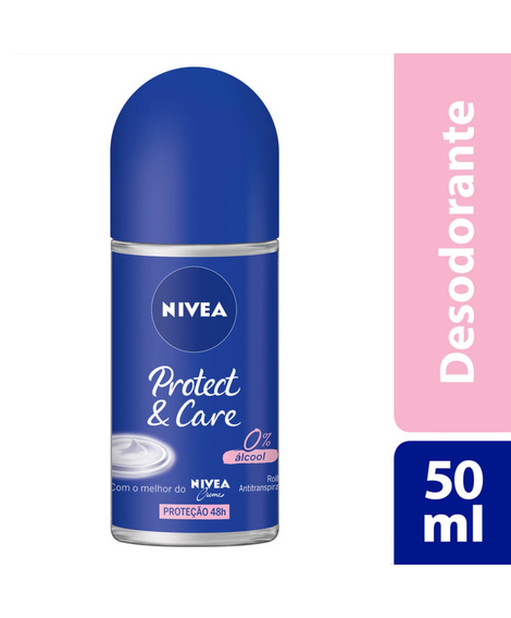 imagem do produto Desodorante nivea roll on feminino protect&care 50ml - BEIERSDORF