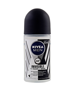 imagem de Desodorante nivea roll on men black&white invisible 50ml - NIVEA