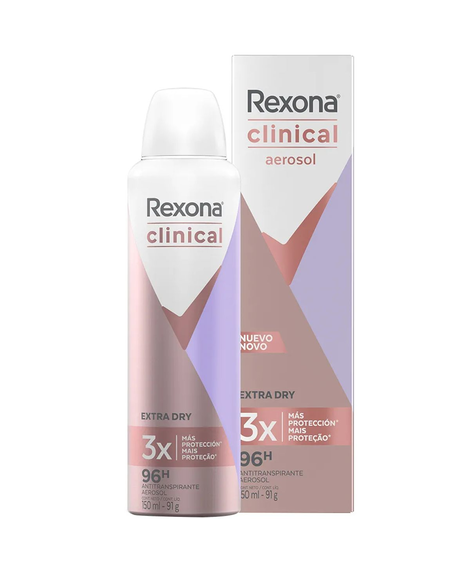 imagem do produto Desodorante rexona aerosol clinical extra dry 150ml - UNILEVER