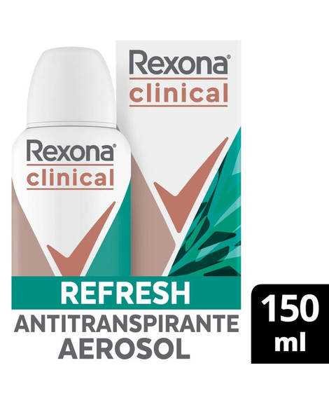 imagem do produto Desodorante rexona aerosol clinical refresh 150ml - UNILEVER
