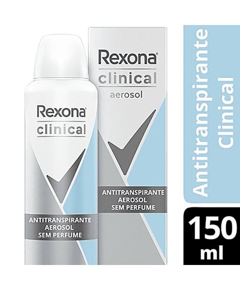 imagem do produto Desodorante rexona aerosol clinical sem perfume 150ml - UNILEVER