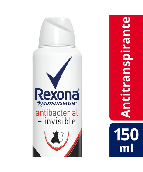 imagem do produto Desodorante rexona aerosol feminino antibacterial invi 150ml - UNILEVER