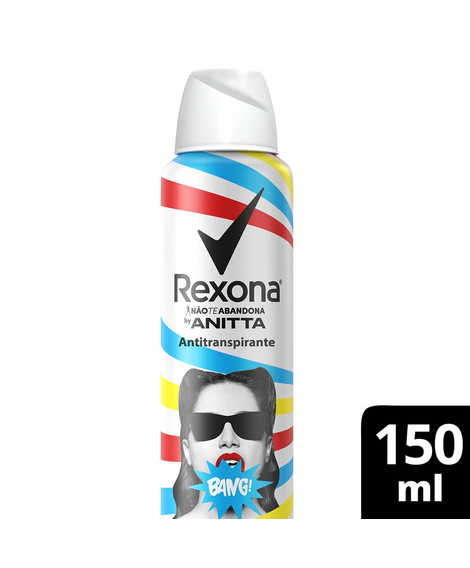 imagem do produto Desodorante rexona aerosol feminino by anitta bang 91g - UNILEVER