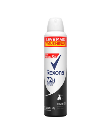 imagem do produto Desodorante rexona aerosol feminino invisible 250ml - UNILEVER