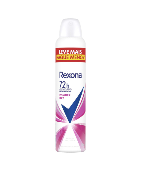 imagem do produto Desodorante rexona aerosol feminino powder dry 250ml - UNILEVER