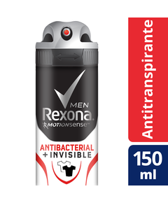 imagem de Desodorante rexona aerosol men antibacterial invisible 150ml - UNILEVER