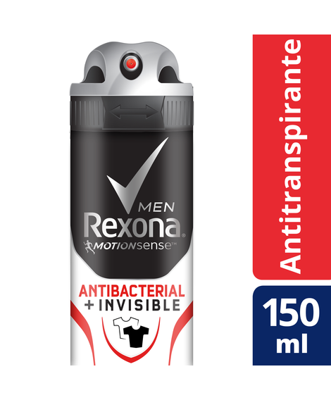 imagem do produto Desodorante rexona aerosol men antibacterial invisible 150ml - UNILEVER