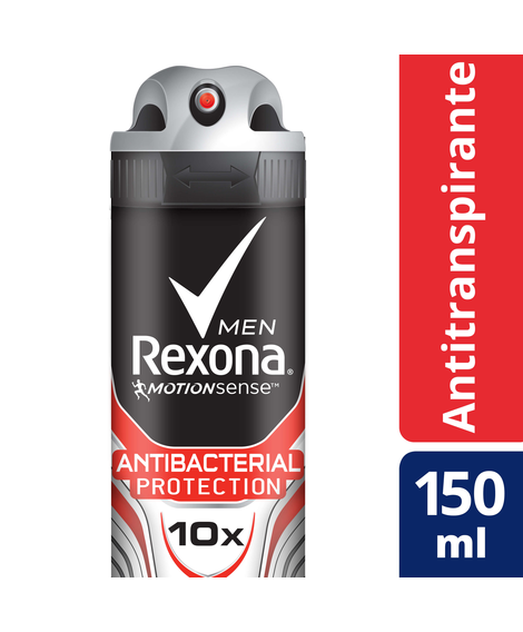 imagem do produto Desodorante rexona aerosol men antibacterial protection 150m - UNILEVER
