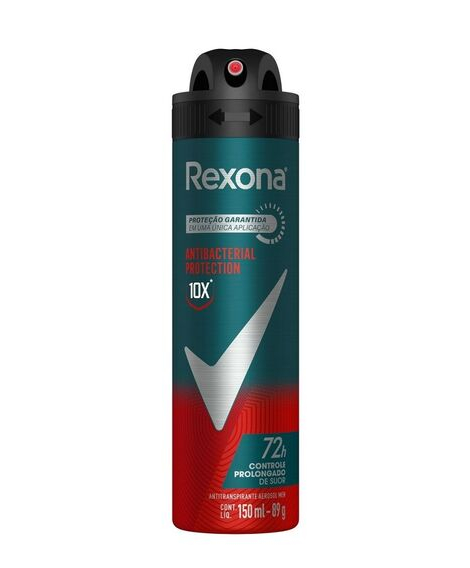 imagem do produto Desodorante rexona aerosol men antibacterial protection 150m - UNILEVER