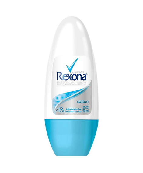 imagem do produto Desodorante rexona roll on feminino cotton 50ml - UNILEVER