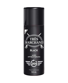 imagem de Desodorante tres marchand spray black 100ml - COTY