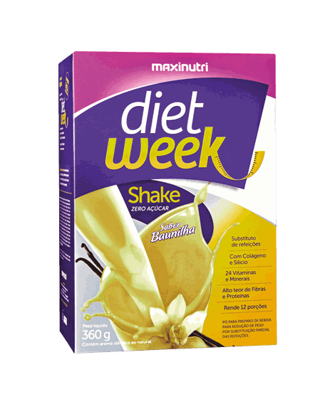 imagem do produto Diet week shake baunilha 360g - MAXINUTRI