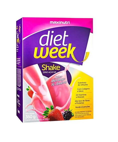 imagem do produto Diet week shake morango & amora 360g - MAXINUTRI