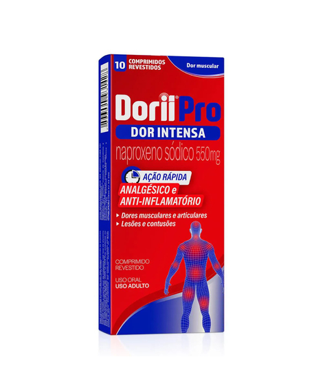 imagem do produto Doril pro 550mg 10 comprimidos  - MANTECORP FARMASA