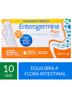 imagem de Enterogermina plus 10 flaconetes 5ml - OPELLA