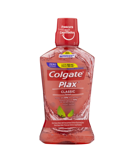 imagem do produto Enxaguante bucal colgate plax classic leve 500ml pague 350ml - COLGATE-PALMOLIVE