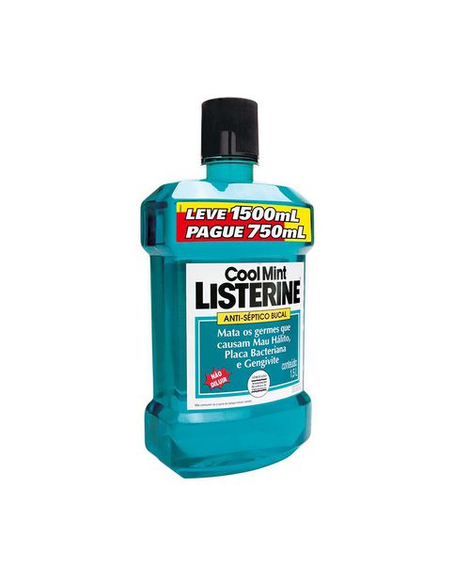 imagem do produto Enxaguante bucal listerine cool mint hortela 1.5l - JOHNSON E JOHNSON