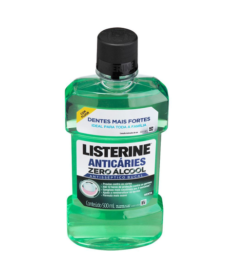 imagem do produto Enxaguante bucal listerine zero anticaries 500ml - JOHNSON E JOHNSON