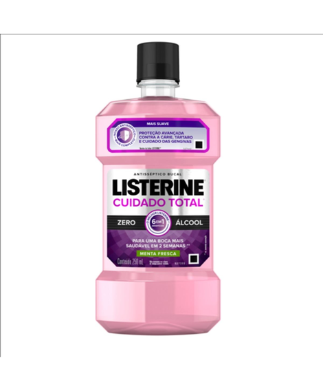 imagem do produto Enxaguante bucal listerine zero cuidado total 250ml - JOHNSON E JOHNSON