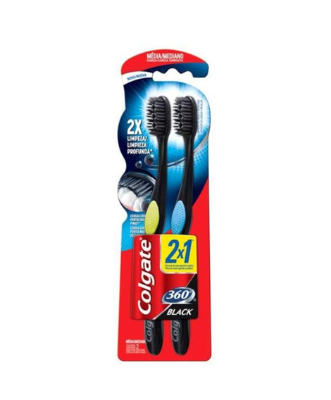 imagem do produto Escova dental colgate 360 black 2 unidades - COLGATE-PALMOLIVE