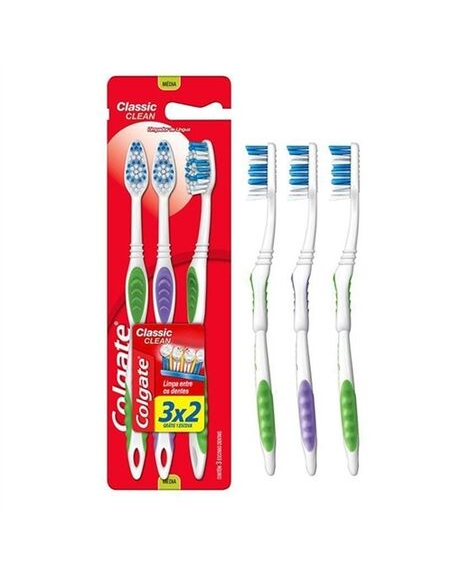 imagem do produto Escova dental colgate classic clean leve 3 pague 2 - COLGATE-PALMOLIVE