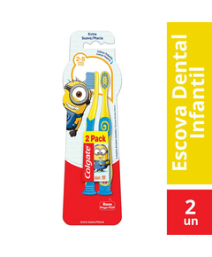 imagem de Escova dental colgate infantil minions 2-5 anos 2 unidades - COLGATE-PALMOLIVE
