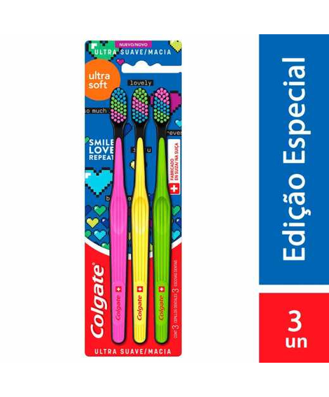 imagem do produto Escova dental colgate ultra soft 3 unidades - COLGATE-PALMOLIVE