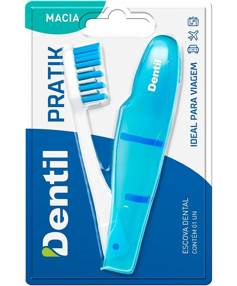 imagem do produto Escova dental dentil viagem pratik macia  - DENTIL
