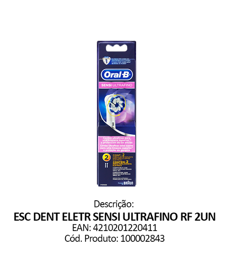 imagem do produto Escova dental oral b eltrica sensi ultrafino refil 2 unid - PROCTER E GAMBLE