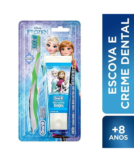 imagem do produto Escova Dental Oral B Infantil Stages 3+cd 100g Frozen Kit - PROCTER & GAMBLE