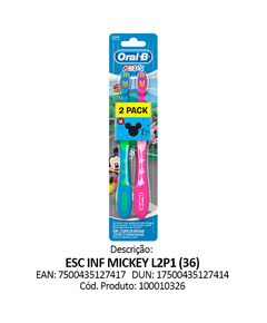 imagem de Escova dental oral b kids suave mickey 2 unidades - PROCTER E GAMBLE