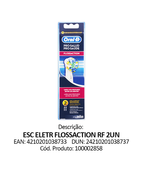imagem do produto Escova dental oral b refil el�trica flossaction 2 unidades - PROCTER E GAMBLE